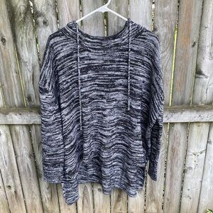 FREE w/purchase Nordstrom Cotton Emporium Marled Hooded Poncho Junior M